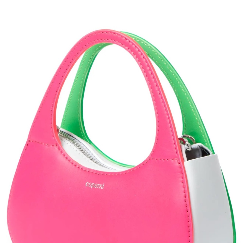 COPERNI Micro Baguette Swipe Bag Neon Pink & Green